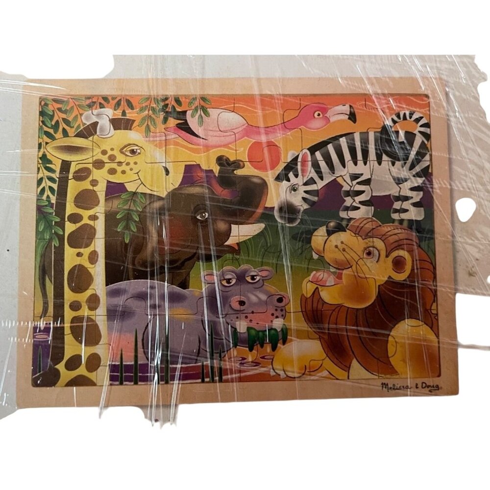 Melissa &‎ Doug 24-Piece Wooden Jigsaw Puzzle African Plains